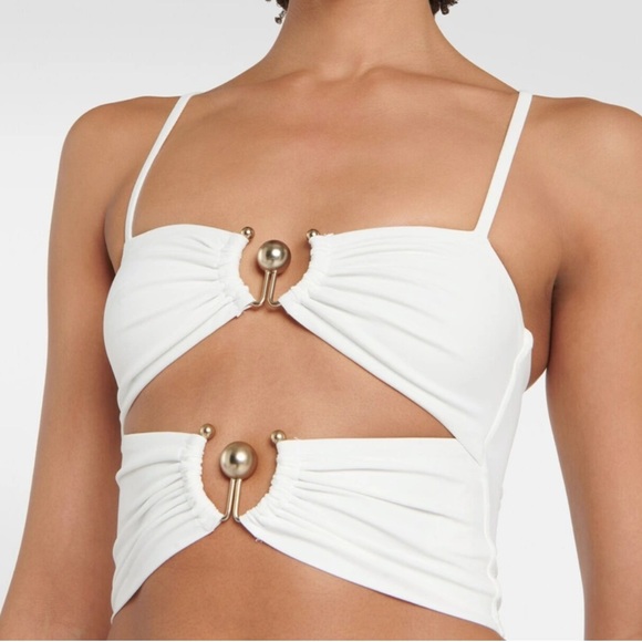 Christopher Esber Other - Christopher Esber Orbit Cutout Bikini Top in White SZ US 8 EUC